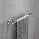 Juego de accesorios de baño con espejo brillante, toallero redondo, soporte de papel higiénico, anillo de toalla, gancho para bata, acero inoxidable, bricolaje