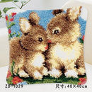 Animal Series Exquisite Coarse Wool Cross Stitch Carpet Embroidery 3D Segment Embroidery Pillow DIY Handmade Material Package