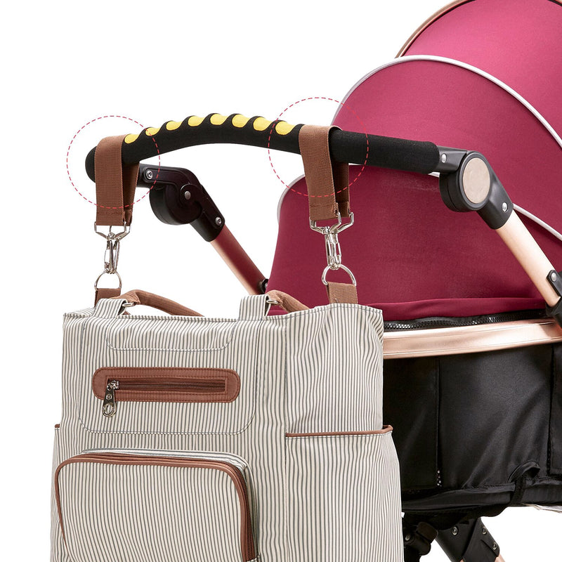 7Pcs/Set Mummy Bag Large Capacity Bag Mom Baby Multi-function Diaper Bag Nappy Tote Bag Travel Bag With Stroller Straps