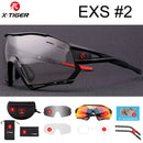 X-TIGER Photochromic Cycling Sunglasses 5 Lens UV400 Mountain Bike Glasses Men Outdoor Sports Cycling Goggles With Myopia Frame