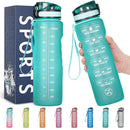 ZOMAKE 32oz Motivational Water Bottle with Time Marker,Leakproof  Sports Water Bottle BPA Free,Fruit Water Bottle Sports 1 Liter