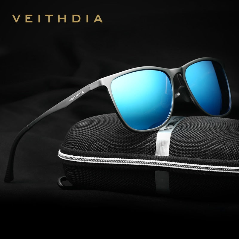 VEITHDIA Retro Aluminium Magnesium Marke Herren Sonnenbrille Polarisierte Linse Vintage Brillen Zubehör Sonnenbrille Für Männer 6623