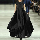 Bohemain Maxi Long Dress Vintage Turn-down Collar Dress Casual Robe Femme 2022 VONDA Casual Vestidos Femininas