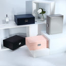 Casegrace Hot Sale Large Velvet Jewelry Storage Case Organizer PU Leather Necklace Ring Earring Jewellery Box Packaging Casket