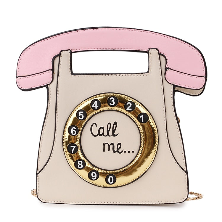 Neuheit Telefon Design Schulter Umhängetasche Damenmode Geldbörsen und Handtaschen Lässige Mädchen Kette Umhängetasche Weibliche Clutch Bag
