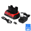 DeepFox USB2.0/Type C to 2.5 3.5 Inch Hard Drive Docking Station USB3.0 SATA IDE Dual Slots External SSD HDD Enclosure