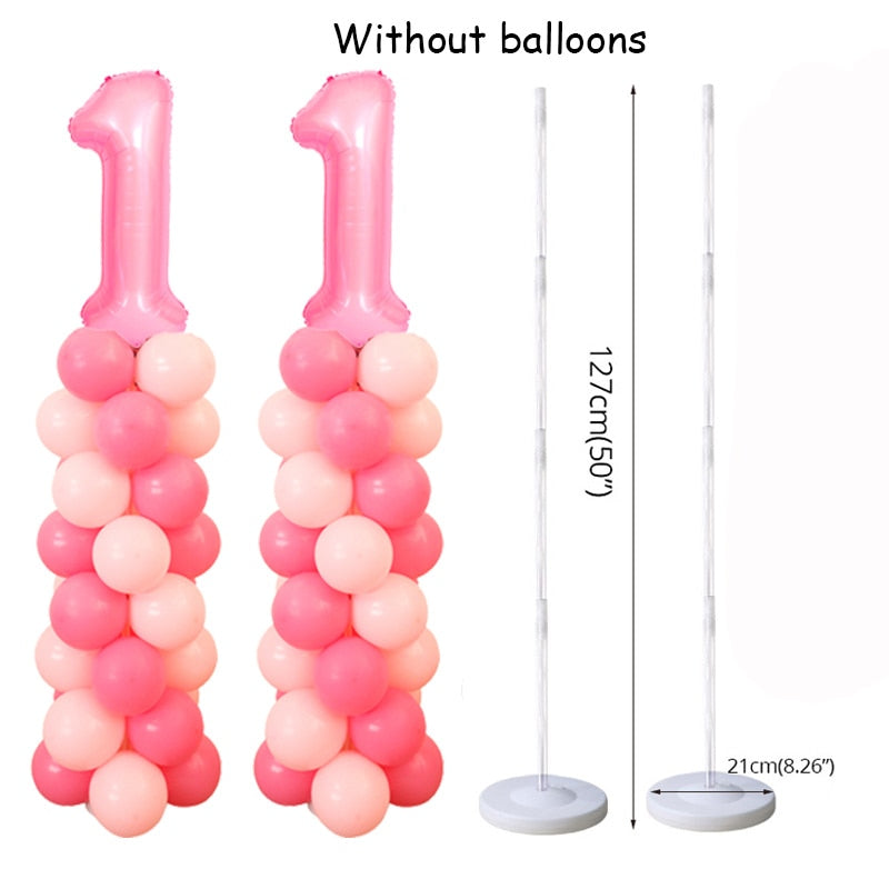 Girl Birthday Party Balloons Stand Balloon Holder Plastic Balloon Stick Birthday Party Decorations Wedding Balloon Baby Shower