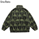 Una Reta M-XXL Winter Men Coat New Casual Lamb Wool Parka Coat Streetwear Loose Men Clothing Grain Fleece Men&