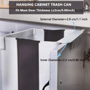 LMETJMA 9L Folding Waste Bin Kitchen Hanging Trash Can Cabinet Door Hanging Trash Garbage Bin For Bedroom Bathroom KC0309
