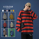 Contrast Stripe Knitted Sweater Autumn Winter 6 Color Men And Women&