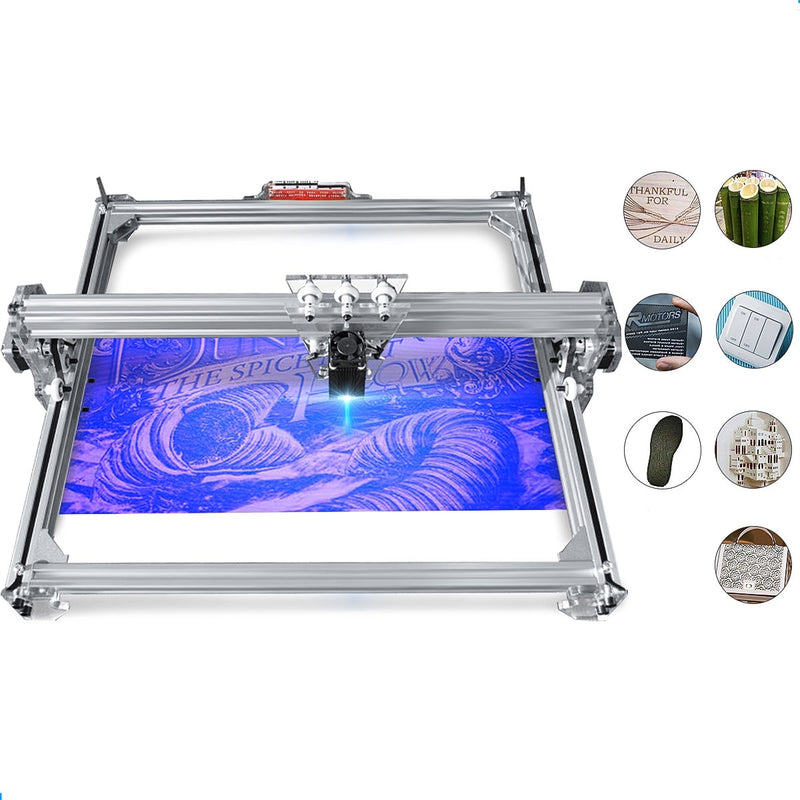 50*65cm Mini 3000MW Blue Laser CNC Engraving Machine 2Axis DC 12V DIY Laser Engraver Desktop Wood Router Cutter Printer