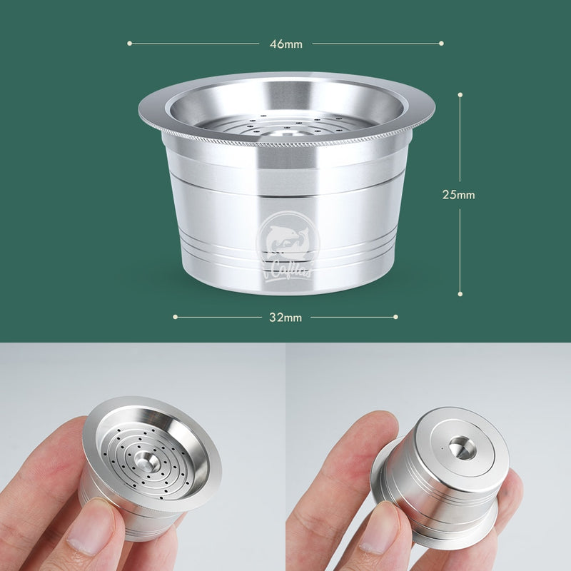 ICafilas Stainless Steel Refillable Reusable Cafissimo Coffee Capsule Cafeteira Filter for Caffitaly &amp; Tchibo Classic Machine