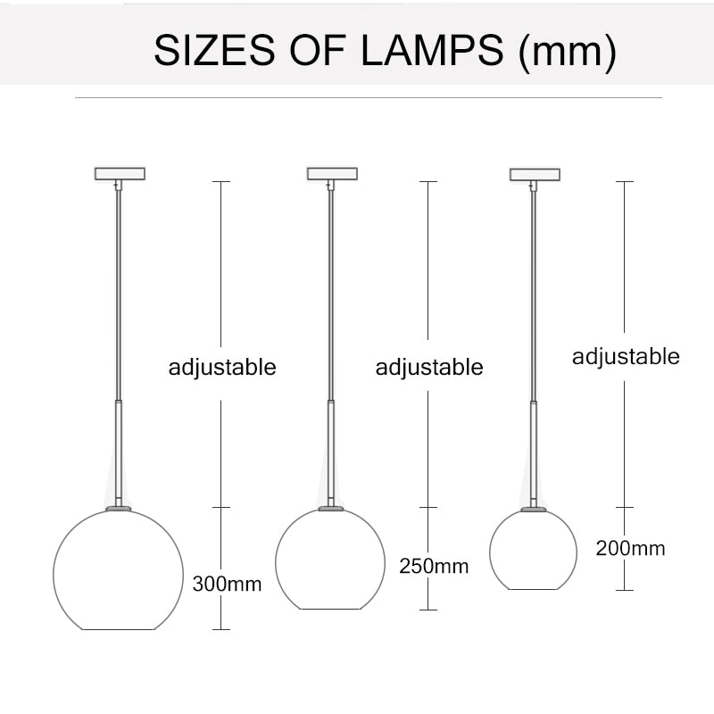 Modern Nordic glass pendant light LED E27 gradient color loft creative hanging lamp for home bedroom living room restaurant shop