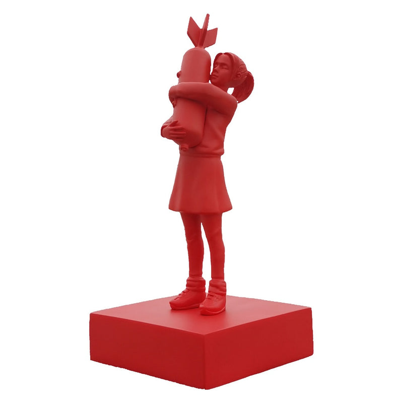 Bomb Hugger Banksy Sculpture Bomb Girl Street Art Resin Statue Creative Home Decor Modern Figurines  Simple Packing