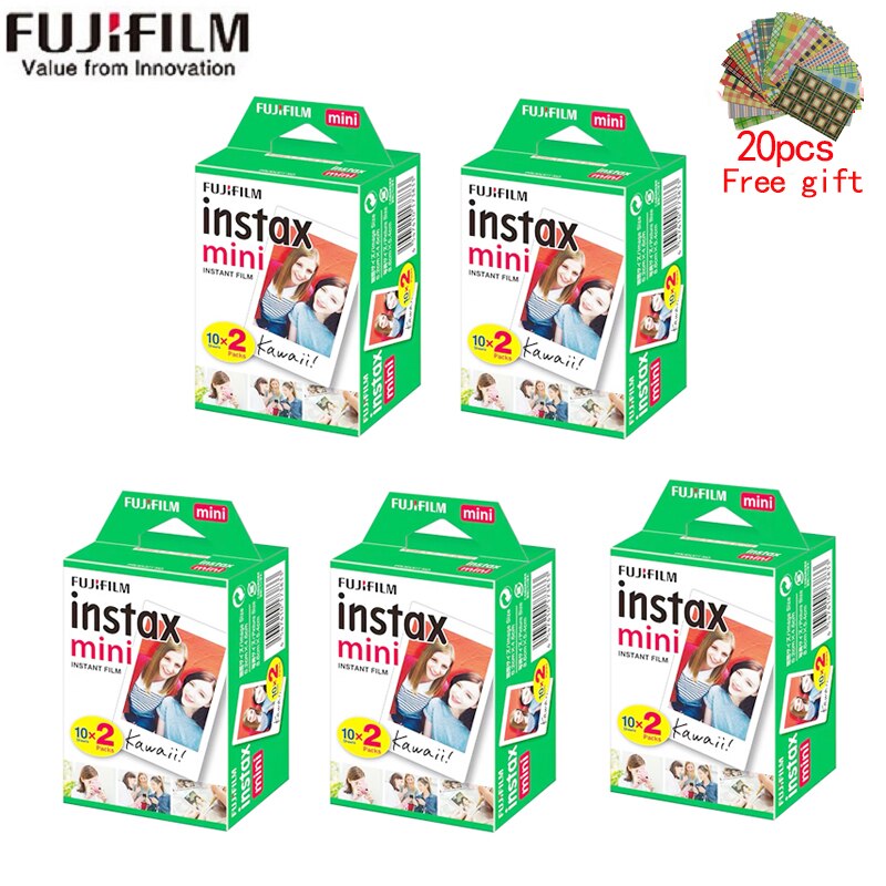 10/20/40/60/80/100 Blatt Fuji Fujifilm 3 Zoll weißer Rand Instax Mini Filme für Instant Instax Mini 11/9/8/7+ Kamera Fotopapier