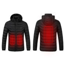 Chaquetas térmicas de alta calidad, chaleco de algodón para hombres y mujeres, abrigo para exteriores, chaquetas con capucha con calefacción eléctrica USB, abrigo térmico cálido para invierno