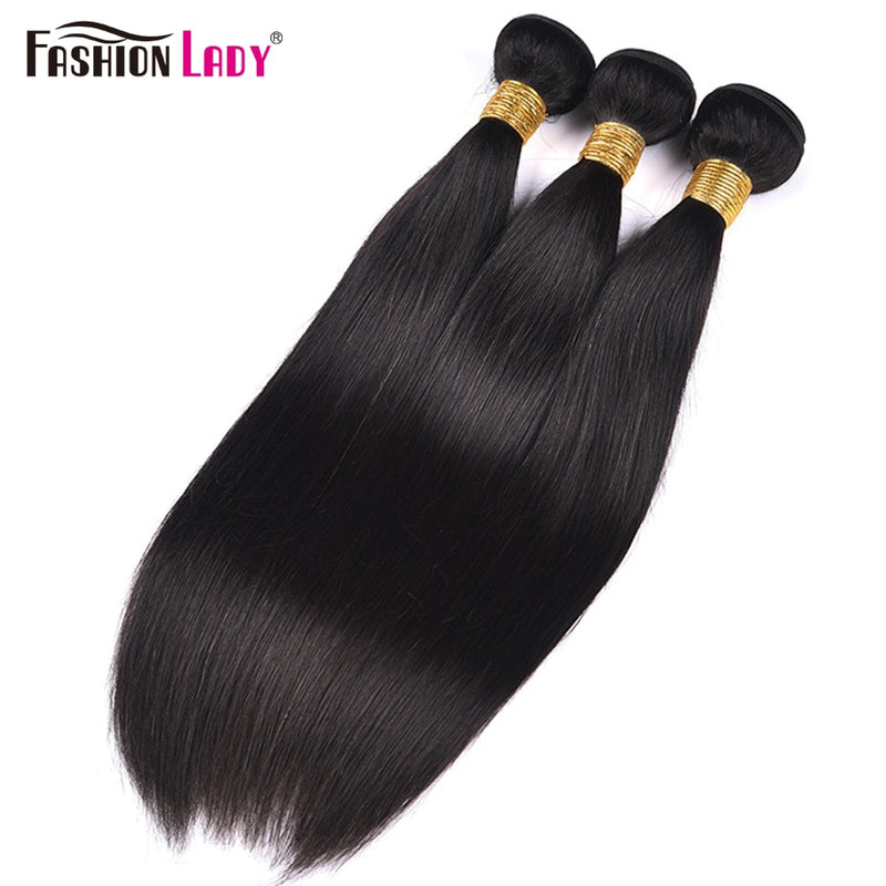 FASHION LADY Human Hair Bundles With Closure Big Sales Brazilian Hair Straight Bundles With Closure 2x6inch From Belgum Non-remy