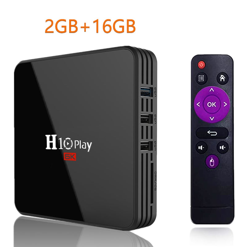 Android 9.0 TV Box, AllwinnerH6 Quad-Core, 6K HD Soporte de reproductor multimedia en varios idiomas WiFi de 2,4 GHz