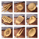 Gold cookware Stainless Steel Cooking tools spatula Shovels Turner Ladle Spoon Colander Filter Potato Mashers Kitchen Utensils