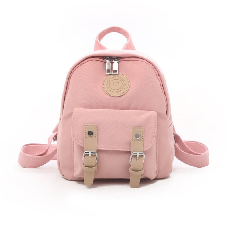 Backpack Women Small Teenage School Bag Fashion New High Quality Zipper Female Backpacks Double Belt Mini Shoulder Bags Travel