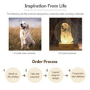 Dropshipping Foto/Text Customized 3D Nachtlicht Schreibtischlampe Holzsockel Weihnachten Valentinstag Geschenk USB Power Custom Lampe