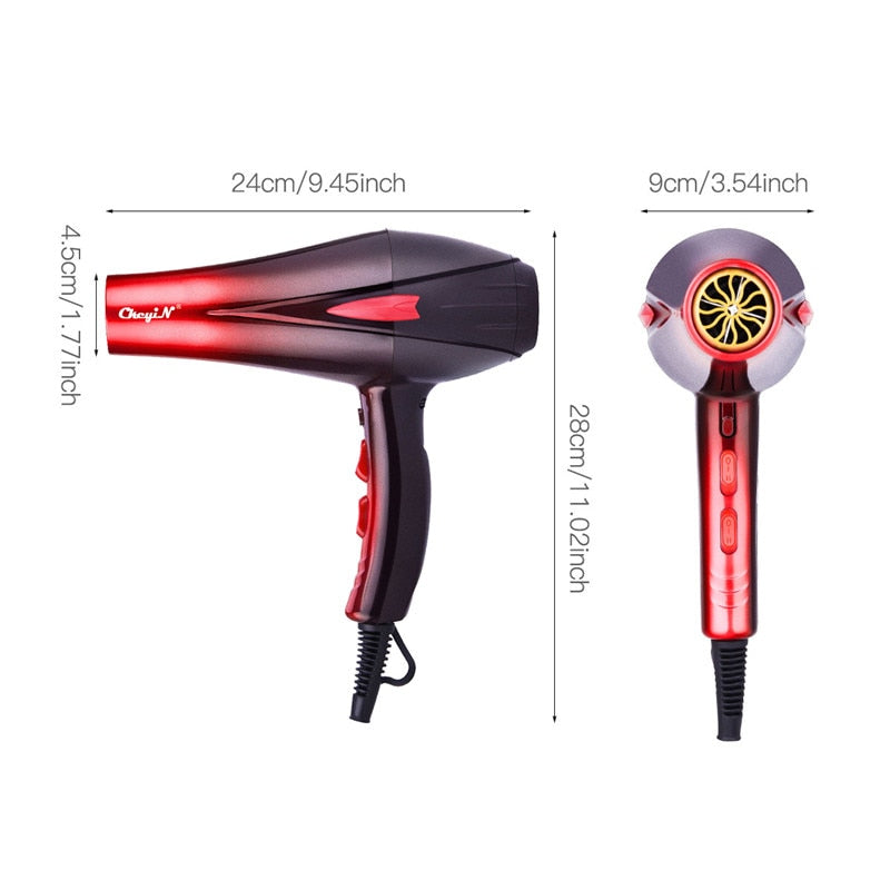 4000W Professional Powerful Hair Dryer Fast Heating Hot And Cold Adjustment Ionic Air Blow Dryer with Air Collecting Nozzel 220V