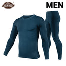 Herobiker Winter Men Fleece Lined Thermal Underwear Set Motorcycle Skiing Base Layer Warm Shirts &amp; Tops Bottom Suit 3 Colour