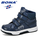 BONA New Designer Autumn Winter Kids Shoes Classic Children Boots Girls Snow boots PU Leather Boots Flats Sneakers Trendy