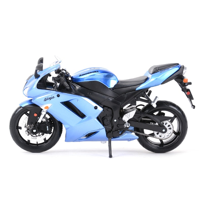 Maisto 1:12 Kawasaki Ninja ZX-6R azul Die Cast vehículos coleccionables pasatiempos motocicleta modelo Juguetes