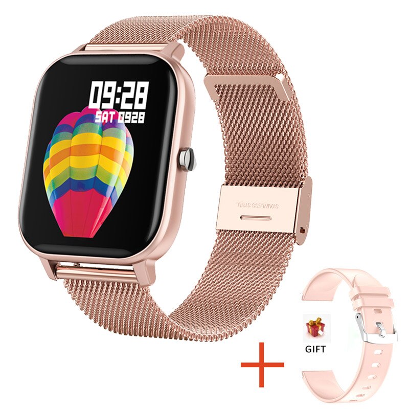 LIGE New P8 Ladies Smart Watch Fashion sports Full screen touch Heart rate Blood pressure Monitoring waterproof watch for xiaomi