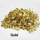 100Pcs Gold Brass Decorative Nails Tacks Applied Jewelry Gift Box Table Pushpins Furniture Hardware Woodwork Tool 11X16Mm