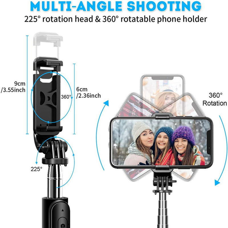 4 en 1 inalámbrico Bluetooth selfie stick con trípode Aleación auto selfiestick smartphone selfie-stick 3 teléfono para cámara de iphone