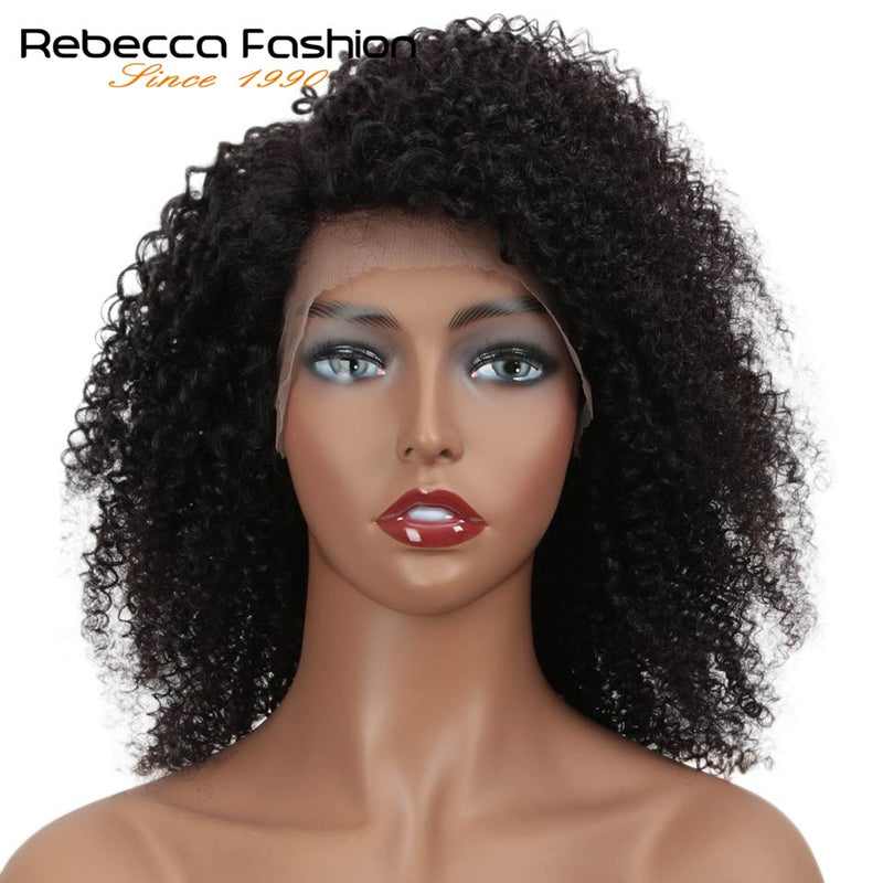 Jerry Curly Part Lace Human Hair Wigs With Baby Hair Brazilian Lace Part Short Curly Bob Wigs For Women Pre-Plucked Wig Rebecca