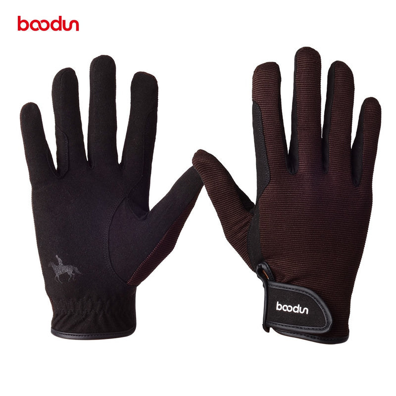 BOODUN Professional Horse Riding Gloves for Men Women Wear-Resistant Antiskid Equestrian Gloves Horse Racing Gloves Equipment