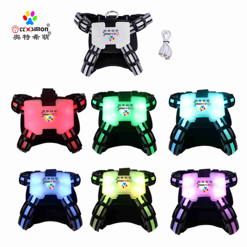 dog harness with led  harness dog led usb Rechargeable