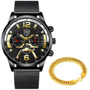 Luxus Herren Armbänder Uhren Mode Männer Edelstahl Mesh Gürtel Quarzuhr Business Casual Male Clock relogio masculino