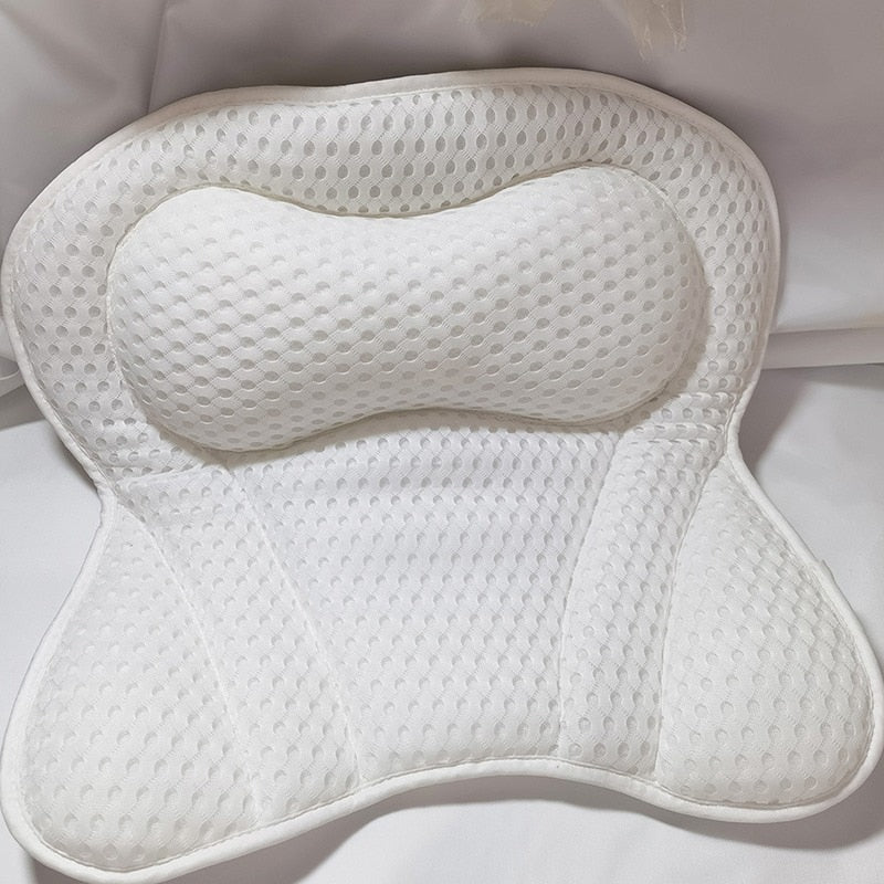 Almohada de baño antideslizante para SPA con ventosas para bañera, soporte para la espalda y el cuello, almohadas para reposacabezas, cojín grueso para el hogar, accesorio para jacuzzi