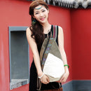 2021 neue Vintage Leinwand Rucksack Frauen Stickerei Patchwork Kordelzug Reisetasche Eimer Schultertasche Mochila Rucksack
