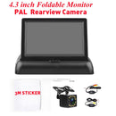 4.3&#39;&#39; HD Foldable Car Rear View Monitor Reversing LCD TFT Display Night Vision Backup Rearview Camera PAIL/NTSC for Vehicle