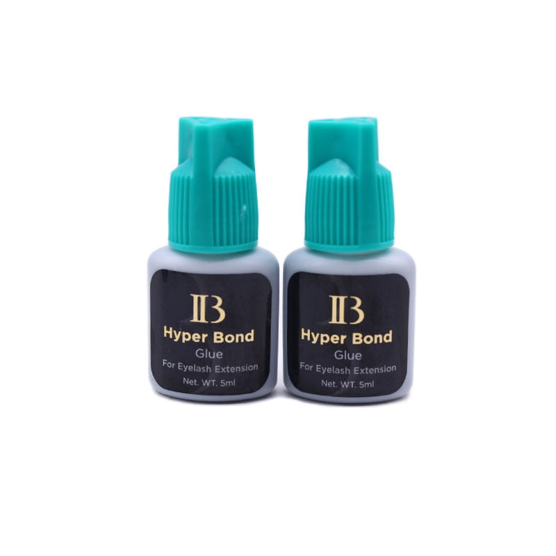 10 botellas IB Ibeauty Hyper Bond Glue Cyan Cap 5ml para extensiones de pestañas herramientas de maquillaje Corea tienda de belleza secado rápido