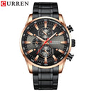 CURREN Man Watches Luxury Sporty Chronograph Wristwatches for Men Quartz Stainless Steel Band Clock Luminous Hands