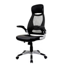 Swivel Mesh Office Computer Chair with Headrest Executive chair Ergonomic Mechanism Synchronized Height Adjustable, Black