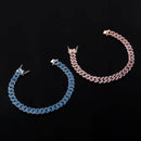 TOPGRILLZ New 8mm Fashion Miami Cuban Bracelet Full Iced Out Cubic Zirconia Bracelet Hip Hop Rapper Jewelry Ladies Bracelet Gift