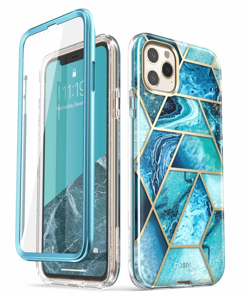 i-Blason For iPhone 11 Pro Case 5.8" (2019) Cosmo Full-Body Shinning Glitter Marble Bumper Case with Built-in Screen Protector