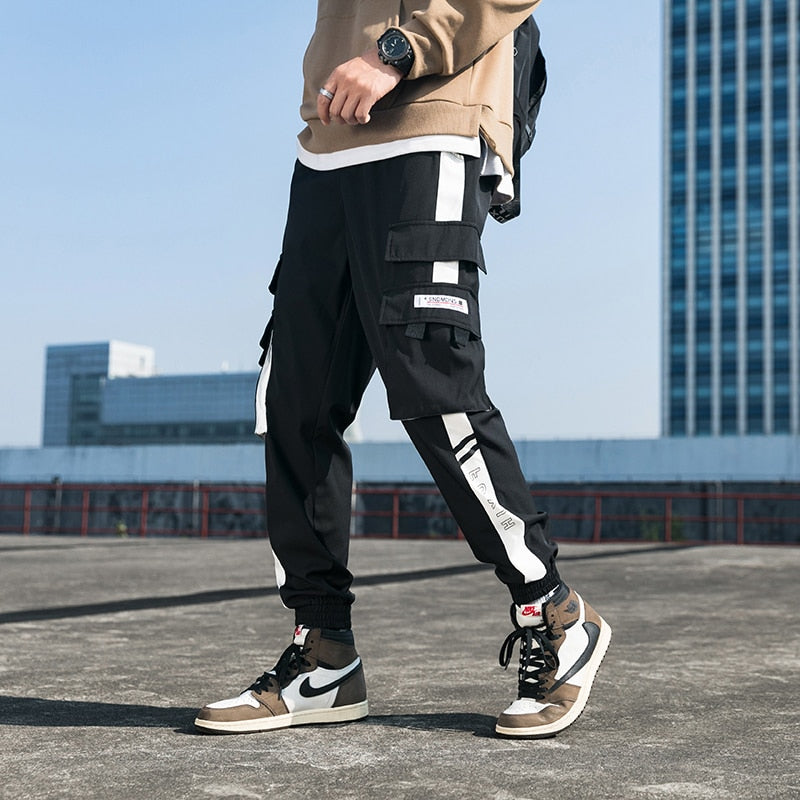 Streetwear Mens Hip Hop Jogging Pants Casual Men Trousers Big Size Loose Sweatpants Male 2023 New Multi Pocket Harem Pants 5XL