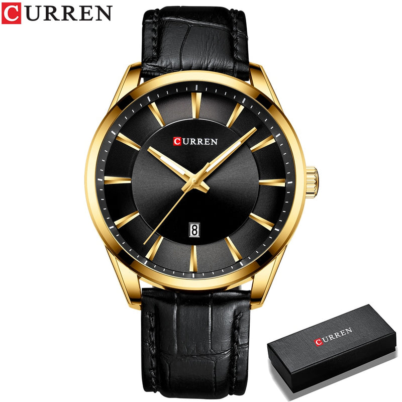 CURREN, nuevos relojes de cuarzo para hombres, relojes de pulsera con correa de cuero para hombres, Reloj de negocios de marca de lujo para hombres, Reloj para Hombres