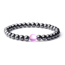 Pulsera de terapia magnética para pérdida de peso, pulsera de hematita con cuentas de 6mm para el cuidado de la salud, pulsera de piedra lunar Natural, pulsera de joyería