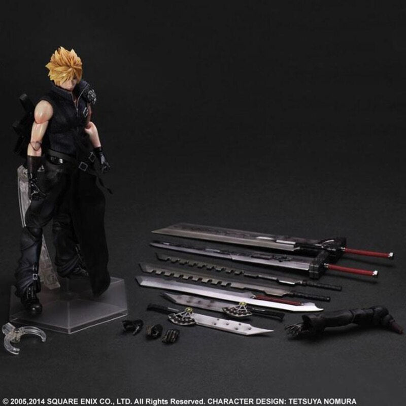 28 cm Play Arts Final Fantasy VII Cloud Strife PVC Actionfigur Anime Cloud Strife Collection PVC Modell Spielzeug Puppe