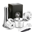 For Caffitaly Tchibo Cafissimo ALDI Expressi Refillable K-fee Coffee Capsule Pod Filters Stainless Steel Cafeteira Tamper Spoon
