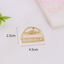 1 Uds. De pinzas para el pelo geométricas salvajes y simples a la moda para mujeres y niñas, pinzas para el pelo de cangrejo, pinzas para el pelo de Metal, accesorios para la cabeza